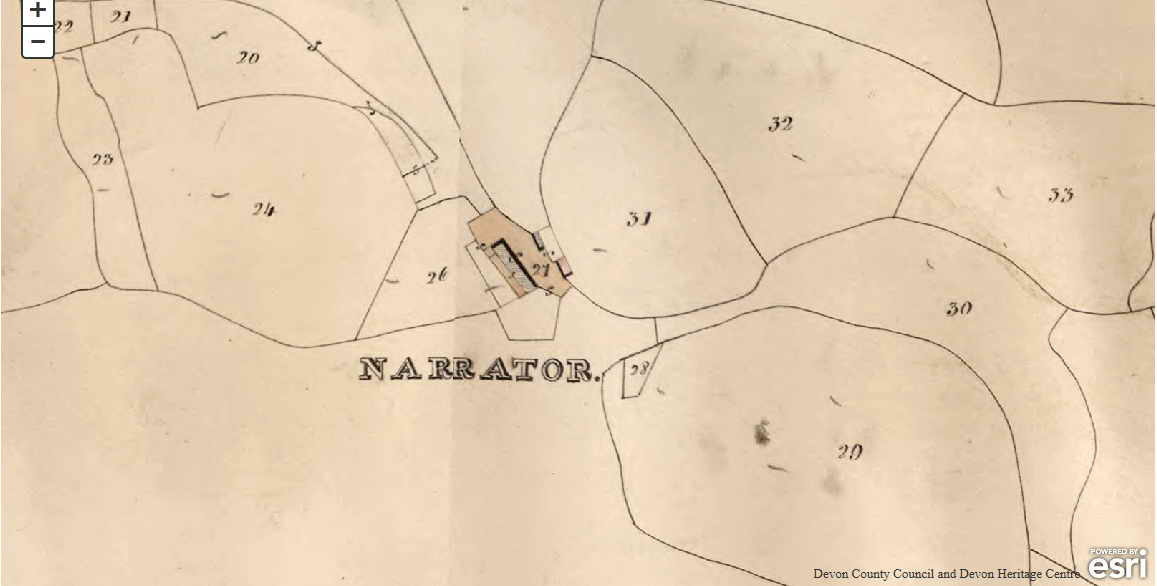 Sheepstor Tithe Map 1843 - Copyright Devon County Council
