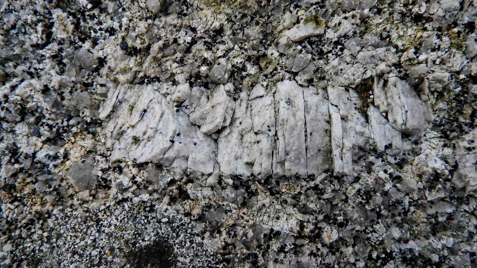 An example of the large feldspar crystals