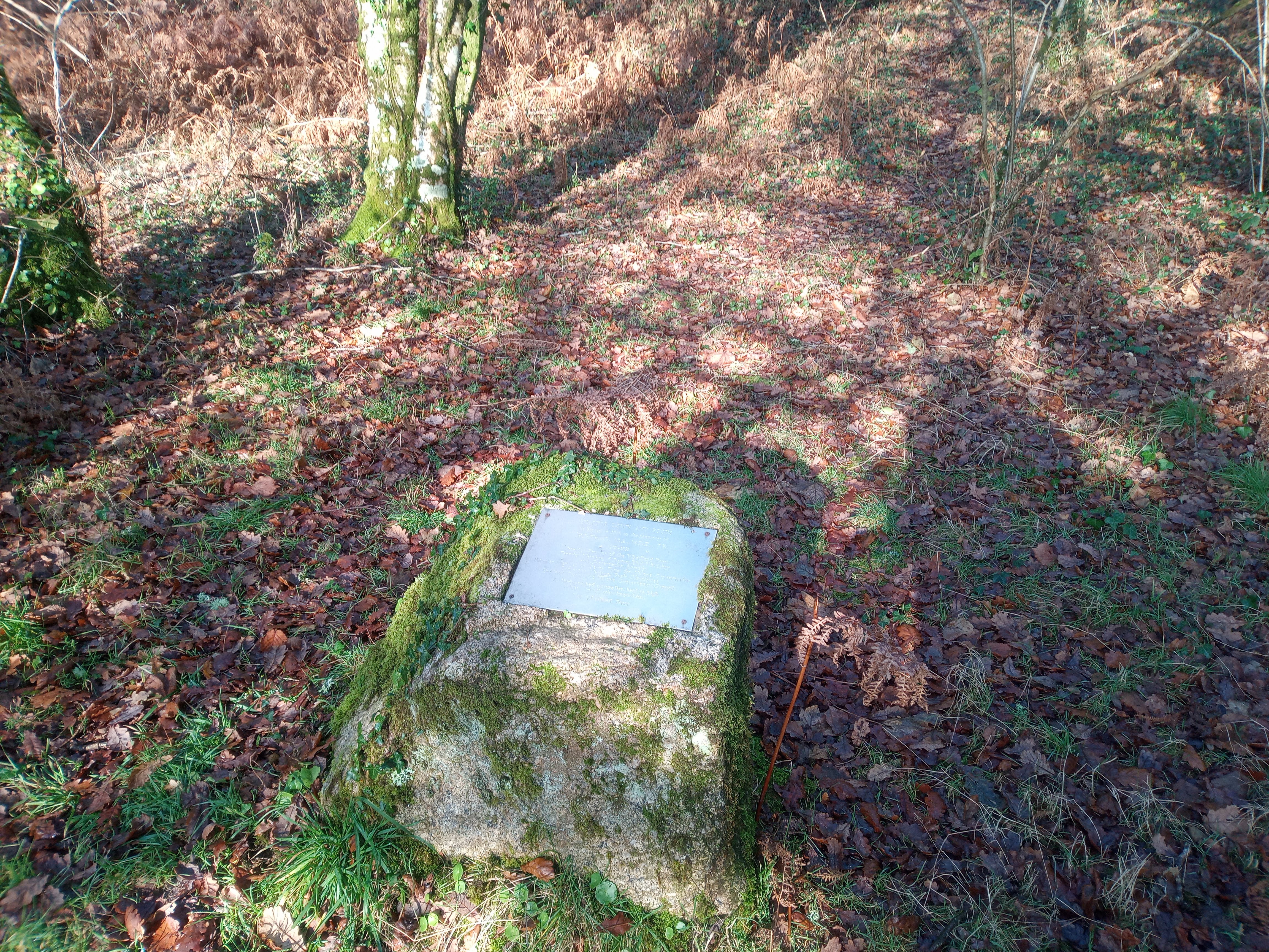 Memorial Plaque and stone