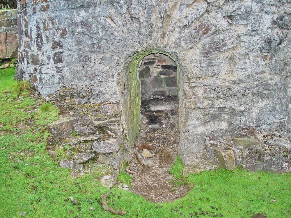 Entrance at the base of the chimney stack