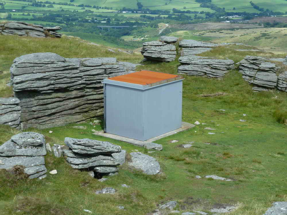 Range-lookout’s shelter and store atop Yes Tor (It has some colourful graffiti inside from the squaddies)